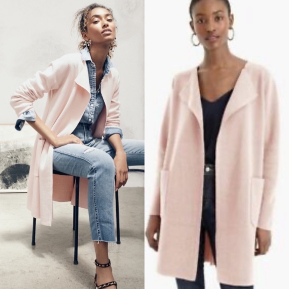 pink sweater blazer